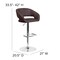 Flash Furniture Brown Vinyl Adjustable Height Barstool CH-122070-BRN-GG - alternate 5