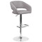 Flash Furniture Gray Fabric Adjustable Height Barstool CH-122070-GYFAB-GG - alternate 6