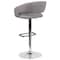 Flash Furniture Gray Fabric Adjustable Height Barstool CH-122070-GYFAB-GG - alternate 2