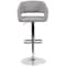 Flash Furniture Gray Fabric Adjustable Height Barstool CH-122070-GYFAB-GG - alternate 10