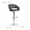 Flash Furniture Gray Vinyl Adjustable Height Barstool CH-122070-GY-GG - alternate 3