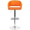 Flash Furniture Orange Vinyl Adjustable Height Barstool CH-122070-ORG-GG - alternate 10