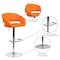Flash Furniture Orange Vinyl Adjustable Height Barstool CH-122070-ORG-GG - alternate 3