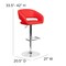 Flash Furniture Red Vinyl Adjustable Height Barstool CH-122070-RED-GG - alternate 9