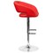 Flash Furniture Red Vinyl Adjustable Height Barstool CH-122070-RED-GG - alternate 7