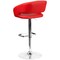 Flash Furniture Red Vinyl Adjustable Height Barstool CH-122070-RED-GG - alternate 5