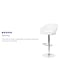 Flash Furniture White Vinyl Adjustable Height Barstool CH-122070-WH-GG - alternate 6