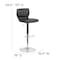 Flash Furniture Black Vinyl Barstool, Adj Height CH-132330-BK-GG - alternate 3