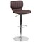 Flash Furniture Brown Vinyl Barstool, Adj Height, Frame Material: Metal CH-132330-BRN-GG - alternate 7