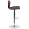 Flash Furniture Brown Vinyl Barstool, Adj Height, Frame Material: Metal CH-132330-BRN-GG - alternate 6