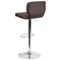 Flash Furniture Brown Vinyl Barstool, Adj Height, Frame Material: Metal CH-132330-BRN-GG - alternate 3