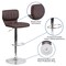 Flash Furniture Brown Vinyl Barstool, Adj Height, Frame Material: Metal CH-132330-BRN-GG - alternate 2