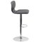 Flash Furniture Gray Vinyl Barstool, Adj Height, Seat Height Range: 25" to 33-1/2" CH-132330-GY-GG - alternate 2