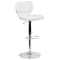 Flash Furniture White Vinyl Barstool, Adj Height CH-132330-WH-GG - alternate 2