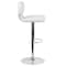 Flash Furniture White Vinyl Barstool, Adj Height CH-132330-WH-GG - alternate 4