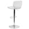 Flash Furniture White Vinyl Barstool, Adj Height CH-132330-WH-GG - alternate 9