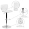 Flash Furniture White Vinyl Barstool, Adj Height CH-132330-WH-GG - alternate 5