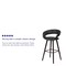 Flash Furniture Black Vinyl Barstool, 29"H, Frame Material: Wood CH-152560-BK-VY-GG - alternate 9