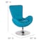 Flash Furniture Egg Side Reception Chair, Aqua Fabric Seat, 30 W 30" L 38 H, Integrated Curved CH-162430-AQ-FAB-GG - alternate 7