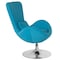 Flash Furniture Egg Side Reception Chair, Aqua Fabric Seat, 30 W 30" L 38 H, Integrated Curved CH-162430-AQ-FAB-GG - alternate 2