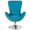 Flash Furniture Egg Side Reception Chair, Aqua Fabric Seat, 30 W 30" L 38 H, Integrated Curved CH-162430-AQ-FAB-GG - alternate 3