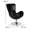 Flash Furniture Egg Side Reception Chair, Black LeatherSoft Seat, Black Back, 30 W 30" L 38 H, Integrated Curved CH-162430-BK-LEA-GG - alternate 8