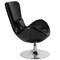 Flash Furniture Egg Side Reception Chair, Black LeatherSoft Seat, Black Back, 30 W 30" L 38 H, Integrated Curved CH-162430-BK-LEA-GG - alternate 3