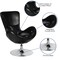 Flash Furniture Egg Side Reception Chair, Black LeatherSoft Seat, Black Back, 30 W 30" L 38 H, Integrated Curved CH-162430-BK-LEA-GG - alternate 9