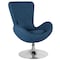 Flash Furniture Egg Side Reception Chair, Blue Fabric Seat, Blue Back, 30 W 30" L 38 H, Integrated Curved CH-162430-BL-FAB-GG - alternate 4