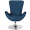 Flash Furniture Egg Side Reception Chair, Blue Fabric Seat, Blue Back, 30 W 30" L 38 H, Integrated Curved CH-162430-BL-FAB-GG - alternate 9