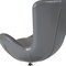 Flash Furniture Egg Side Reception Chair, Gray LeatherSoft Seat, Gray Back, 30 W 30" L 38 H, Integrated Curved CH-162430-GY-LEA-GG - alternate 2