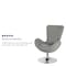 Flash Furniture Egg Side Reception Chair, Light Gray Fabric Seat, Gray Back, 30 W 30" L 38 H, Integrated Curved CH-162430-LTGY-FAB-GG - alternate 5