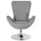 Flash Furniture Egg Side Reception Chair, Light Gray Fabric Seat, Gray Back, 30 W 30" L 38 H, Integrated Curved CH-162430-LTGY-FAB-GG - alternate 10