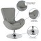 Flash Furniture Egg Side Reception Chair, Light Gray Fabric Seat, Gray Back, 30 W 30" L 38 H, Integrated Curved CH-162430-LTGY-FAB-GG - alternate 7