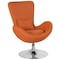 Flash Furniture Egg Side Reception Chair, Orange Fabric Seat, 30 W 30" L 38 H, Integrated Curved CH-162430-OR-FAB-GG - alternate 7