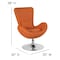 Flash Furniture Egg Side Reception Chair, Orange Fabric Seat, 30 W 30" L 38 H, Integrated Curved CH-162430-OR-FAB-GG - alternate 8