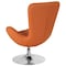 Flash Furniture Egg Side Reception Chair, Orange Fabric Seat, 30 W 30" L 38 H, Integrated Curved CH-162430-OR-FAB-GG - alternate 3