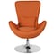 Flash Furniture Egg Side Reception Chair, Orange Fabric Seat, 30 W 30" L 38 H, Integrated Curved CH-162430-OR-FAB-GG - alternate 9