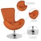 Flash Furniture Egg Side Reception Chair, Orange Fabric Seat, 30 W 30" L 38 H, Integrated Curved CH-162430-OR-FAB-GG - alternate 6