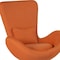 Flash Furniture Egg Side Reception Chair, Orange Fabric Seat, 30 W 30" L 38 H, Integrated Curved CH-162430-OR-FAB-GG - alternate 4