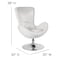 Flash Furniture Egg Side Reception Chair, White LeatherSoft Seat, 30 W 30" L 38 H, Integrated Curved CH-162430-WH-LEA-GG - alternate 4
