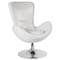 Flash Furniture Egg Side Reception Chair, White LeatherSoft Seat, 30 W 30" L 38 H, Integrated Curved CH-162430-WH-LEA-GG - alternate 9