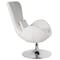 Flash Furniture Egg Side Reception Chair, White LeatherSoft Seat, 30 W 30" L 38 H, Integrated Curved CH-162430-WH-LEA-GG - alternate 10