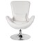 Flash Furniture Egg Side Reception Chair, White LeatherSoft Seat, 30 W 30" L 38 H, Integrated Curved CH-162430-WH-LEA-GG - alternate 5