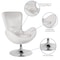 Flash Furniture Egg Side Reception Chair, White LeatherSoft Seat, 30 W 30" L 38 H, Integrated Curved CH-162430-WH-LEA-GG - alternate 6