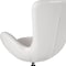 Flash Furniture Egg Side Reception Chair, White LeatherSoft Seat, 30 W 30" L 38 H, Integrated Curved CH-162430-WH-LEA-GG - alternate 2