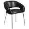 Flash Furniture Fusion Side Reception Chair, Black Back, 23-1/2 in W 21-3/4" L 28-3/4" H, Leather Seat CH-162731-BK-GG - alternate 8