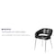 Flash Furniture Fusion Side Reception Chair, Black Back, 23-1/2 in W 21-3/4" L 28-3/4" H, Leather Seat CH-162731-BK-GG - alternate 5