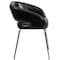 Flash Furniture Fusion Side Reception Chair, Black Back, 23-1/2 in W 21-3/4" L 28-3/4" H, Leather Seat CH-162731-BK-GG - alternate 7