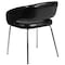 Flash Furniture Fusion Side Reception Chair, Black Back, 23-1/2 in W 21-3/4" L 28-3/4" H, Leather Seat CH-162731-BK-GG - alternate 6